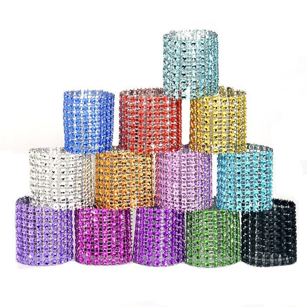 Set of 10 Crystal Napkin Rings - wnkrs