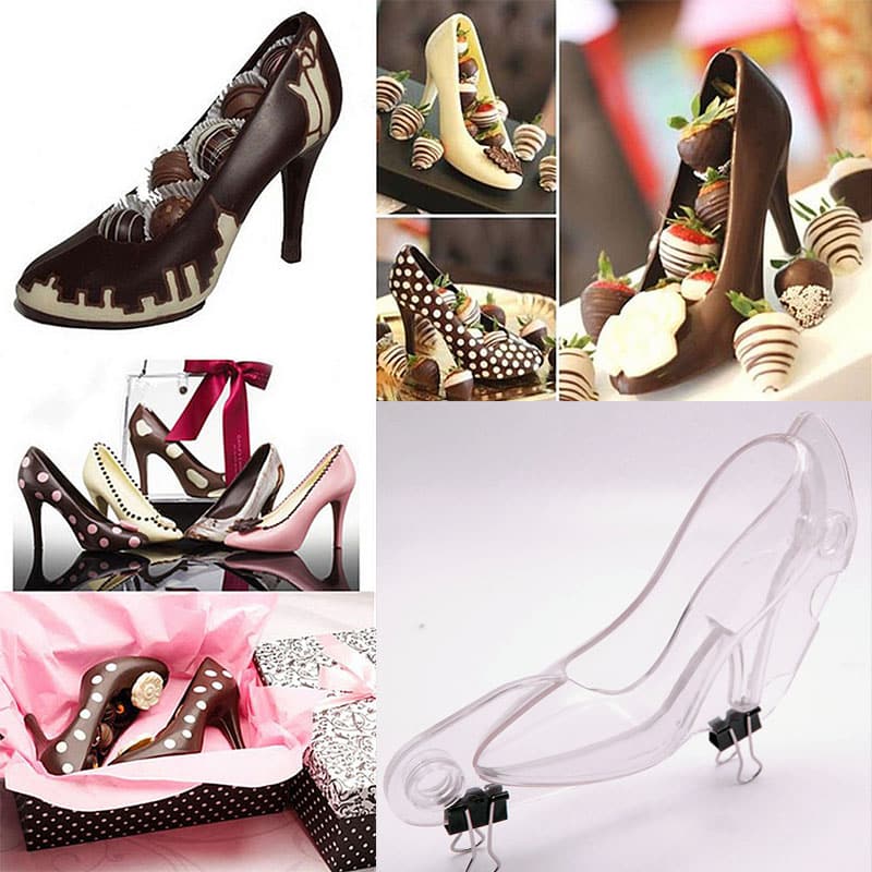 High-Heel Shoes Shaped Plastic Chocolate Molds