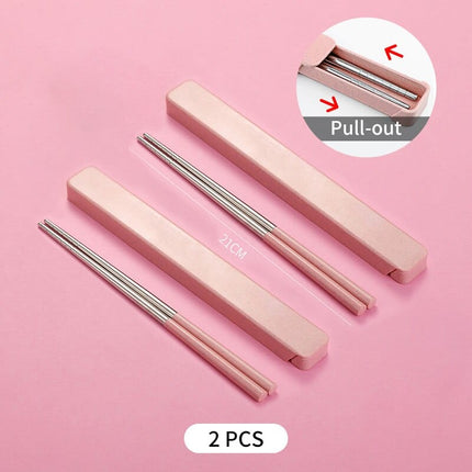 Chinese Style Portable Stainless Steel Chopsticks - wnkrs