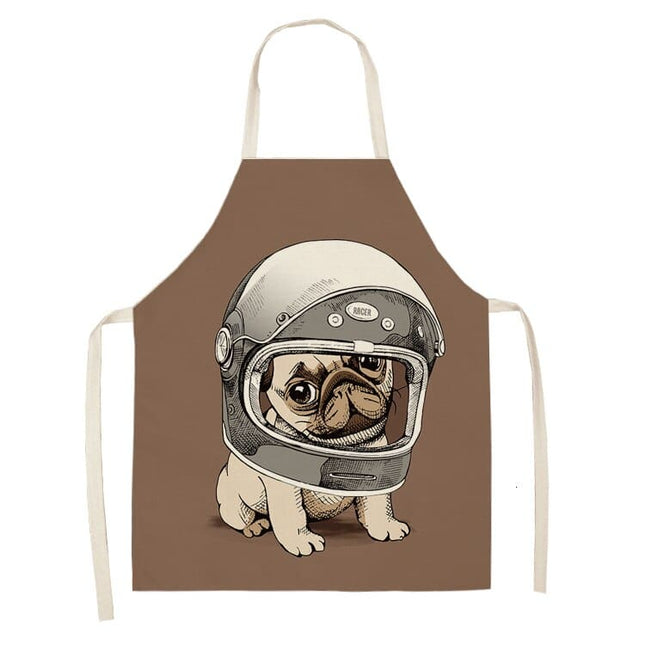 Funny Pug Print Apron - Wnkrs