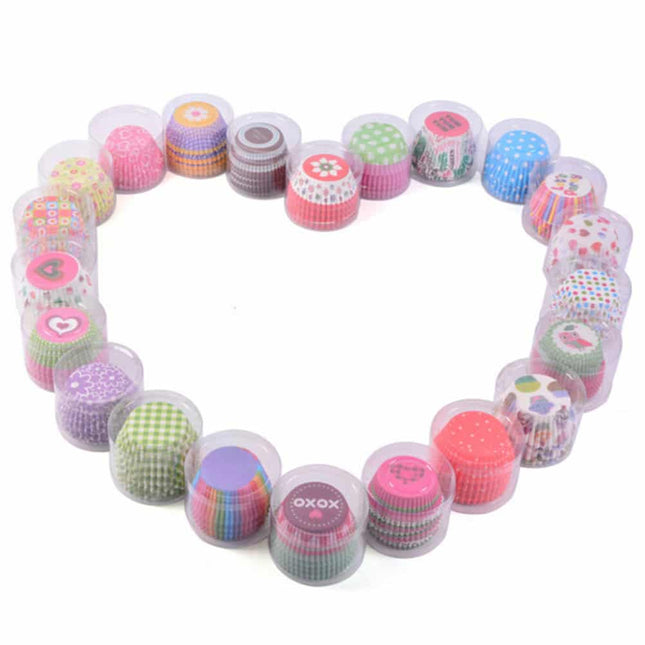 Cute Disposable Greaseproof Eco-Friendly Paper Cupcake Cases Set - wnkrs