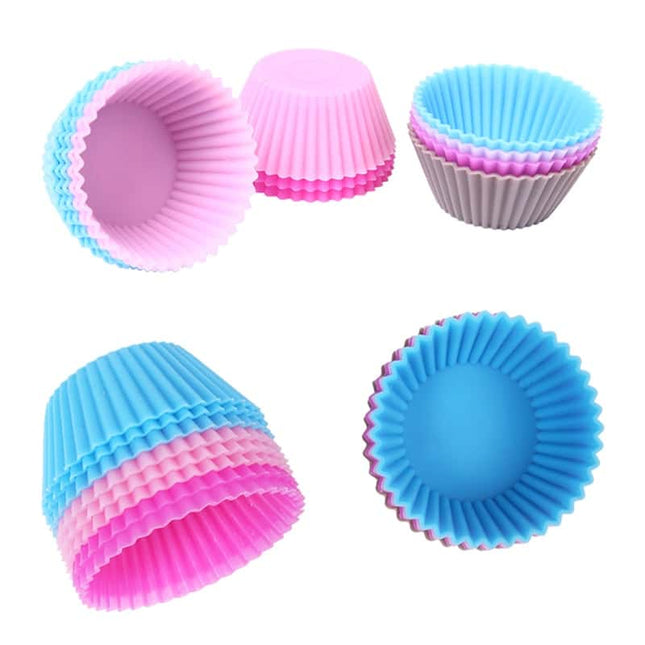 Silicone Cupcake Mold 12 Pcs Set - wnkrs