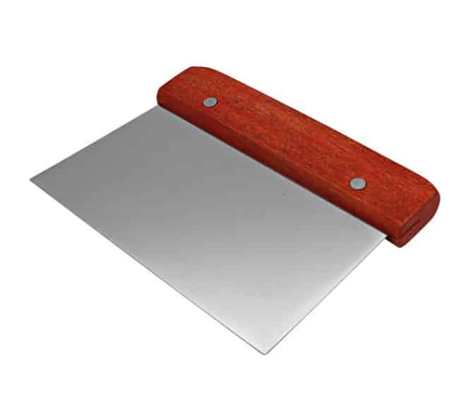 Stainless Steel Bench Cutter with Wooden Handle