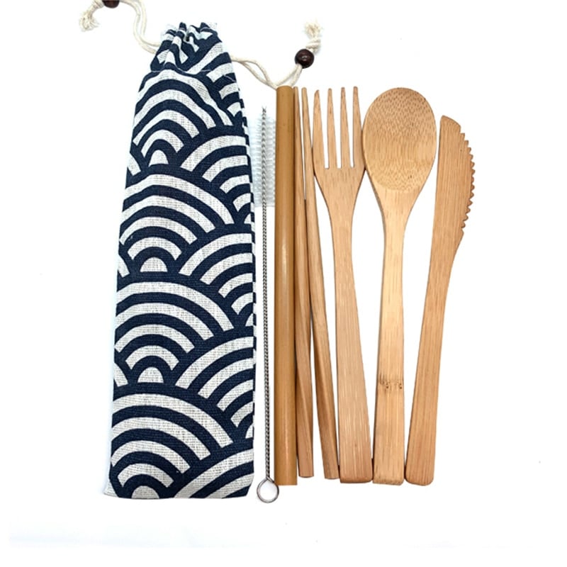 Reusable Wooden Cutlery Set