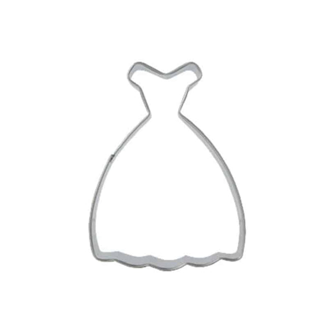 Dress Shaped Cookie Cutter in Silver - wnkrs
