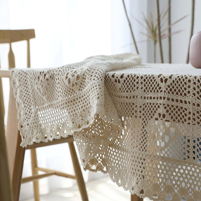 Rectangle Cotton Lace Tablecloth - Wnkrs