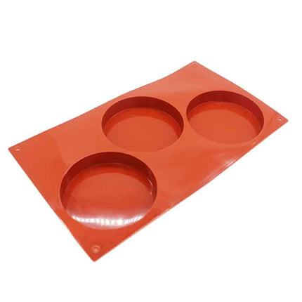 Large Round Silicone Baking Mold with 3 Cavities - wnkrs