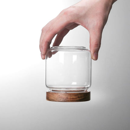 Glass Syorage Jar with Wooden Lid - Wnkrs