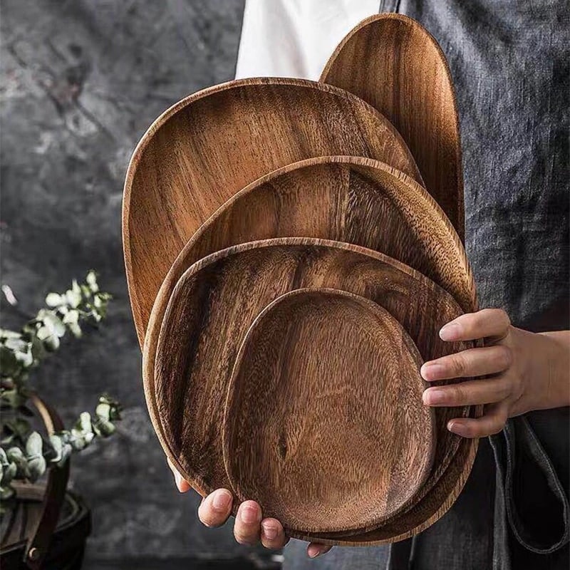 Natural Wood Irregular Tray