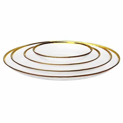 Gold Inlay Edge Glass Plates - Wnkrs