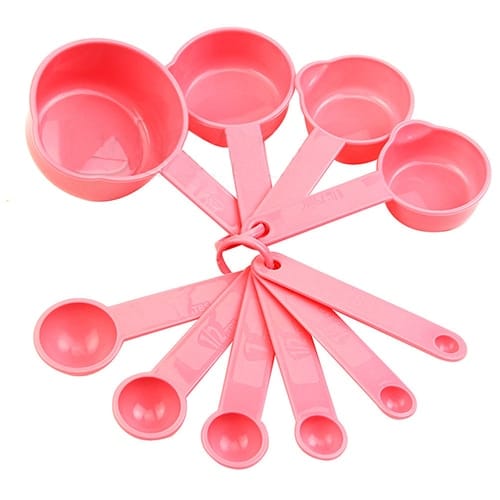 Pink Baking Measuring Cups / Spoons 10 pcs Set - wnkrs