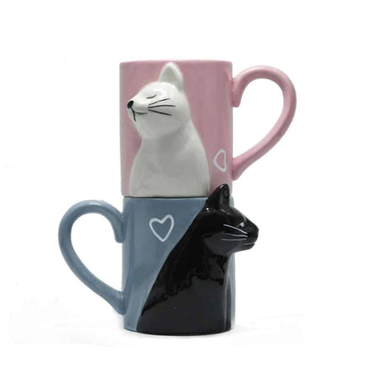 Kissing Cats Mugs Pair for Couples - Wnkrs
