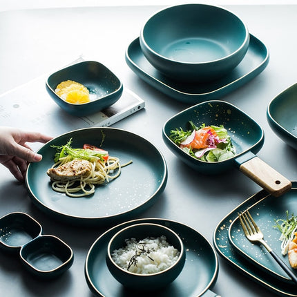 Retro Green Nordic Ceramic Tableware Set - Wnkrs