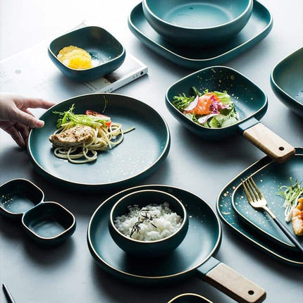 Retro Green Nordic Ceramic Tableware Set - Wnkrs