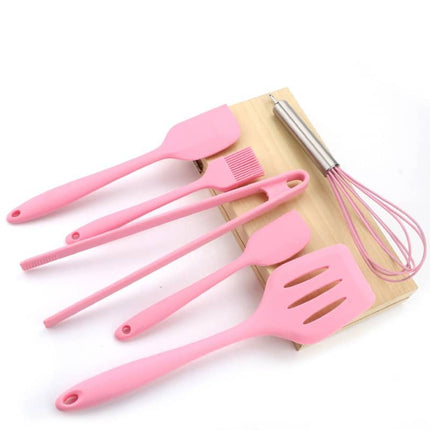 Pink Silicone Cooking Tools 6 pcs Set - wnkrs