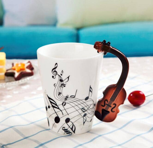 Creative Musical Instrument Themed Eco-Friendly Ceramic Mug