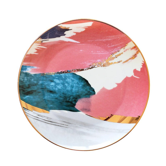 Color Bloock Ceramic Plate