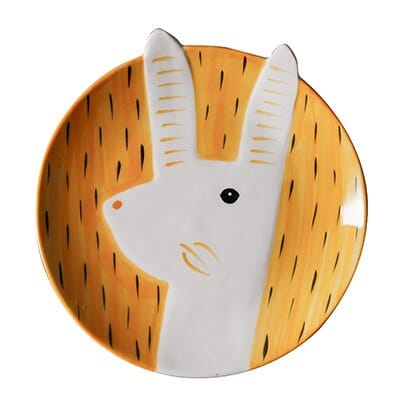 Cartoon Animal Patterned Ceramic Plate - Wnkrs