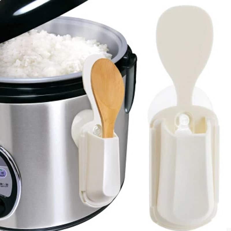 Suction Cup Mounted Plastic Spoon Holder