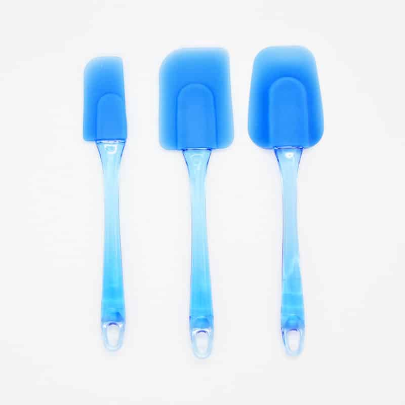 Blue Silicone Spatulas, 3-Piece Set
