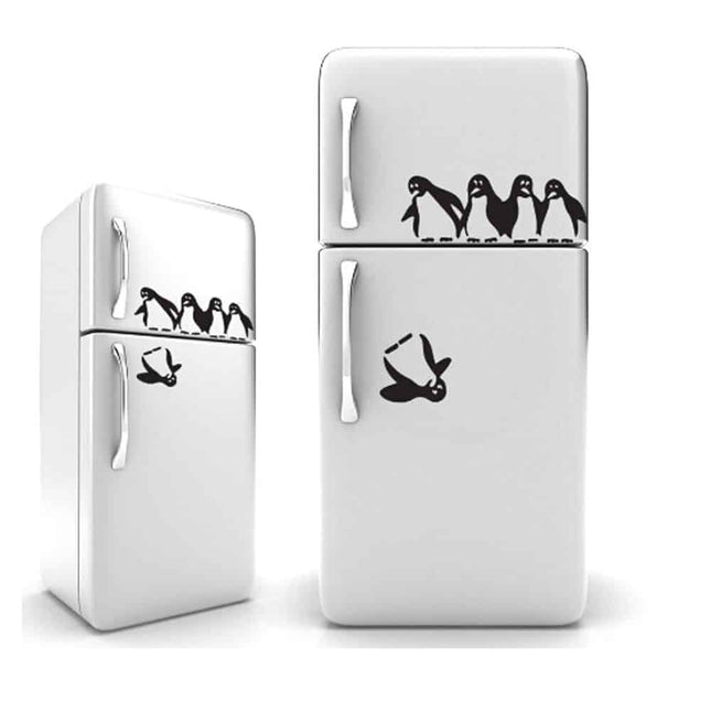 Funny Penguin Decal for Refrigerator - wnkrs