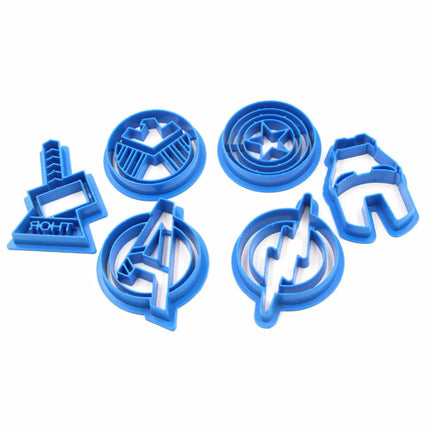 Cute Super Heroes Themed Eco-Friendly Plastic Cookie Cutters Set - wnkrs