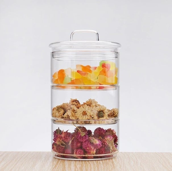 3 Layer Glass Food Storage Jar - wnkrs