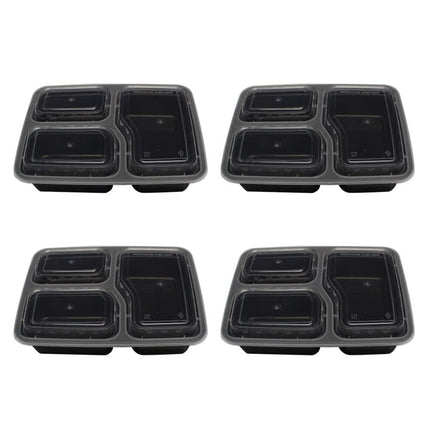 3-Compartment Disposable Food Containers 20 pcs Set - wnkrs