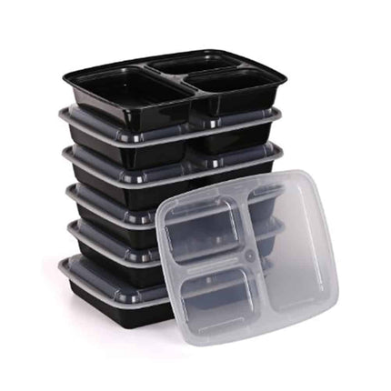 3-Compartment Disposable Food Containers 20 pcs Set - wnkrs