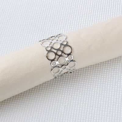 12 Round Napkin Rings in Gold and Silver - wnkrs