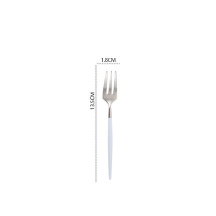 304 Stainless Steel Fork with Colorful Short Handle - wnkrs