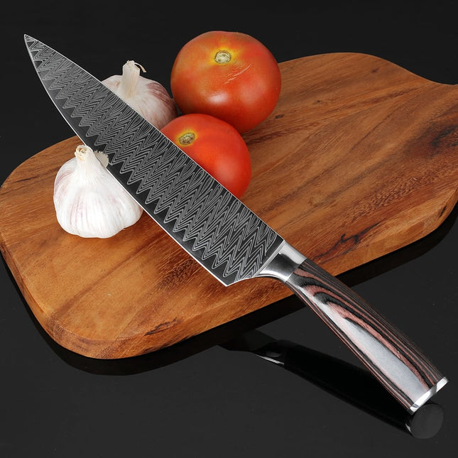 Japanese Damascus Steel Long Blade Kitchen Chef Knife - wnkrs