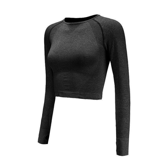 Women's Solid Color Compression Sports Longsleeve