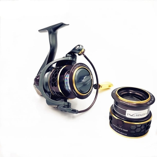 5.2:1 Metal Fishing Reel with Spare Spool - wnkrs