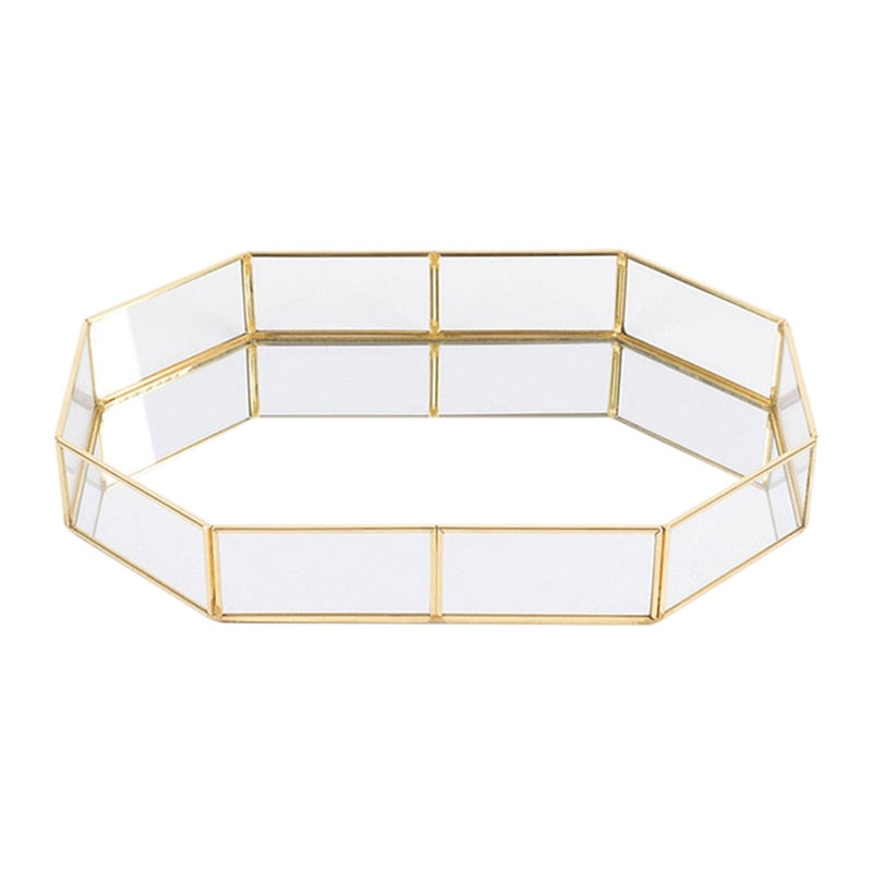 Glass Copper Storage Tray