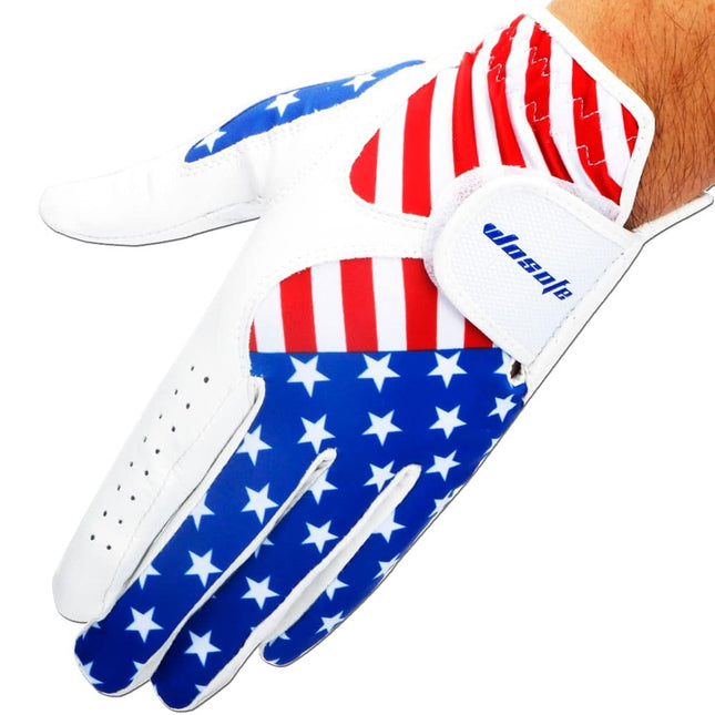 Left-Handed USA Flag Printed Golf Gloves - Wnkrs