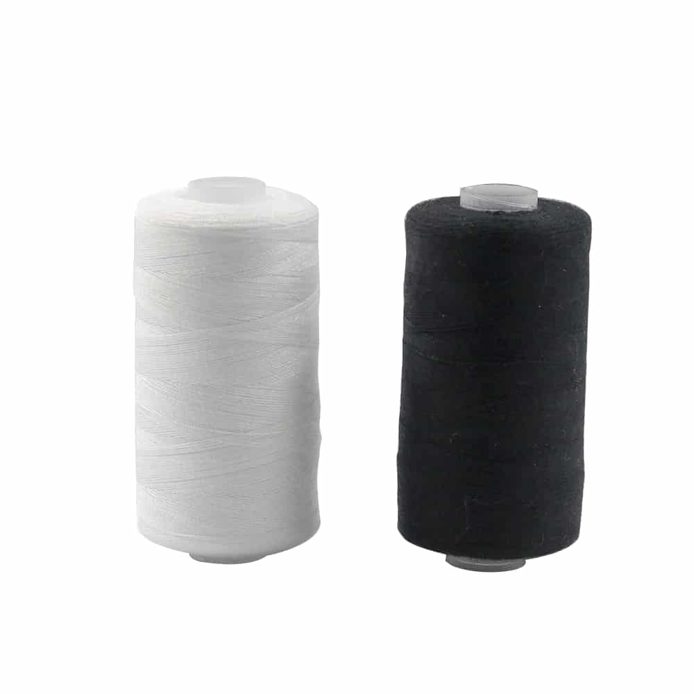 Black and White Sewing Threads Set