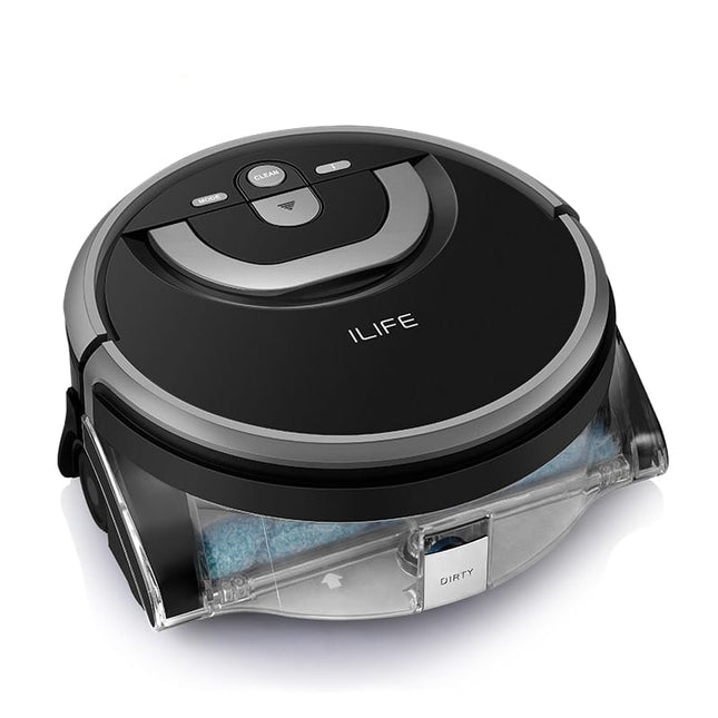 Black and Silver Design Robot Vacuum Cleaner