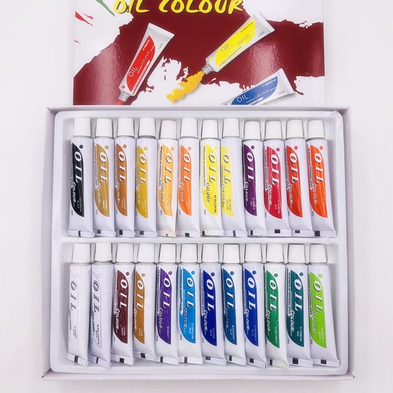 24 Colors Tube Oil Paint