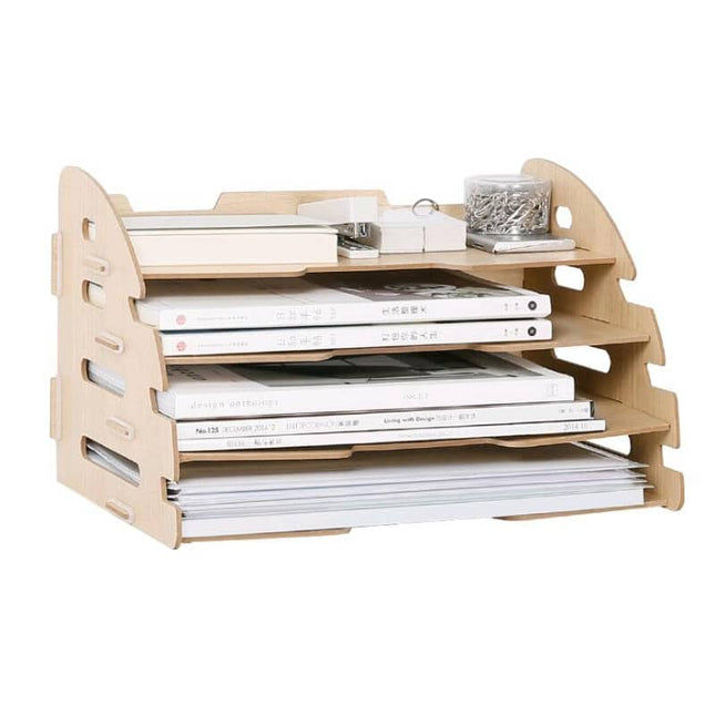 Wooden 4 Layers Office Document Tray - wnkrs