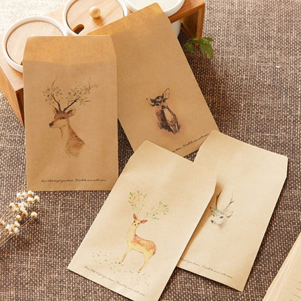Deer Print Envelope 8 Pcs Set - Wnkrs