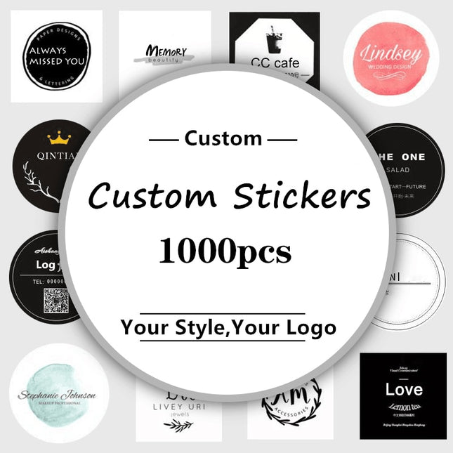 Customized Round Stickers 1000 Pcs Set