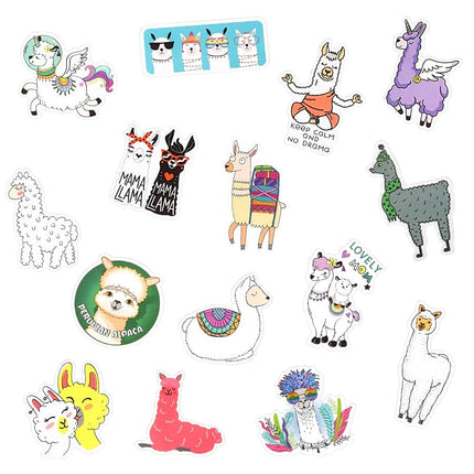 Alpaca Shaped Scrapbook Sticker - wnkrs