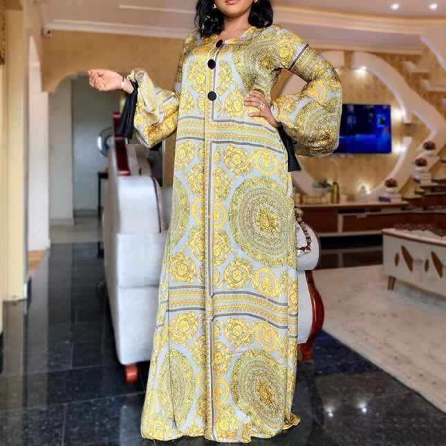 Women's African Long Sleeve Maxi Dress - Wnkrs