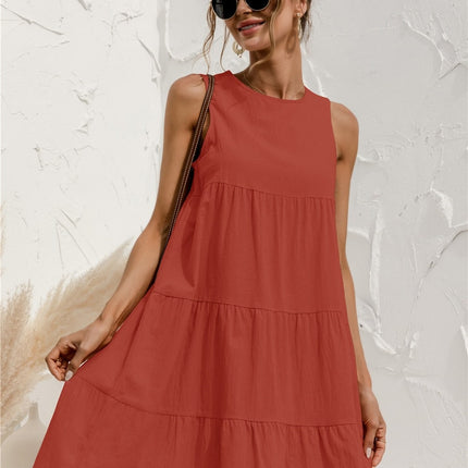 Women's Summer Sleeveless O-Neck Dress - Wnkrs