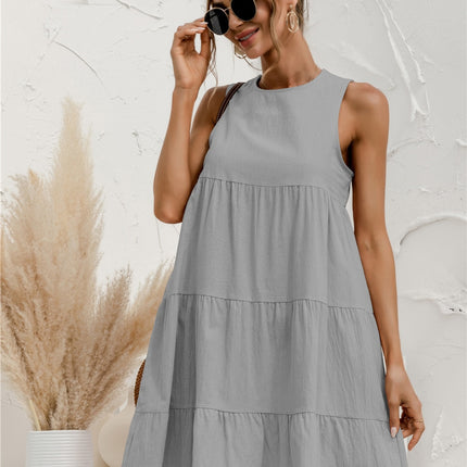 Women's Summer Sleeveless O-Neck Dress - Wnkrs