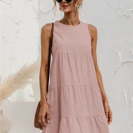 Women's Summer Sleeveless O-Neck Dress - Wnkrs