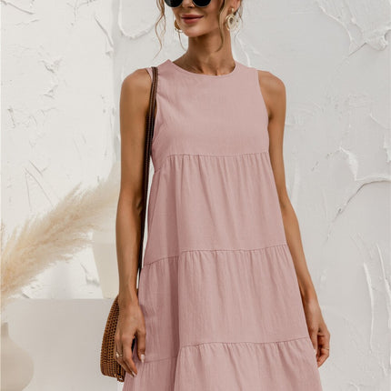 Women's Summer Sleeveless O-Neck Dress - Wnkrs