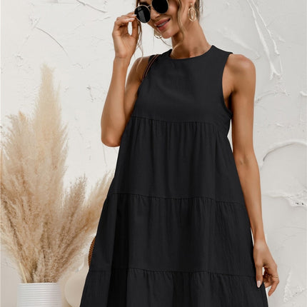 Women's Summer Sleeveless O-Neck Dress - Wnkrs