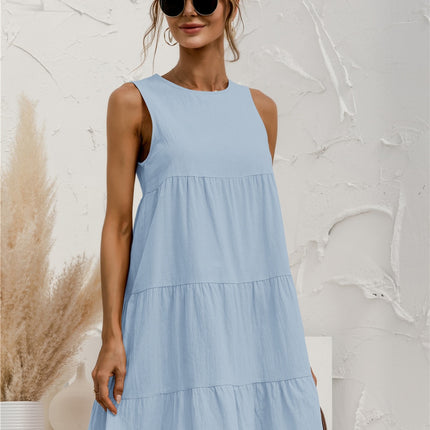 Women's Summer Sleeveless O-Neck Dress - Wnkrs